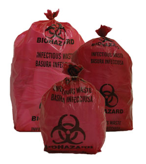 General Red Biohazard Bags