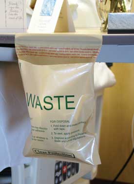 biege stick on bag