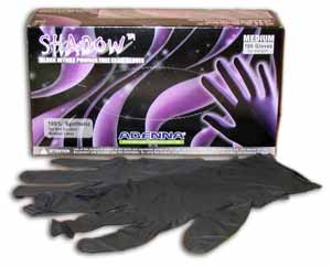 Black Nitrile Gloves Shadow Powder Free