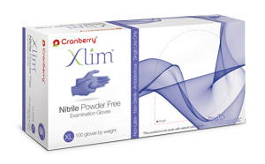 Cranberry XLIM Powder Free Nitrile Gloves