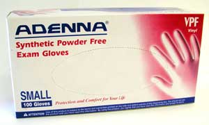 Adenna VPF Vinyl Powder Free Exam Gloves