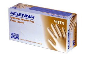 Adenna Vitex Synthetic Vinyl Powder Free Exam Gloves