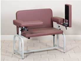 Extra-Wide Blood Draw Chair with Two Flip Arms