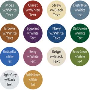 Colors for ADA Braille Signs