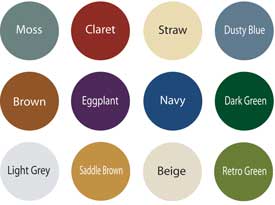 12 colors to choose from for custom Integrated Suites flags