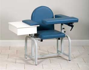 Deluxe Blood Draw Chair with Flip Arm and Drawer