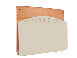 Beige and Cherry Finish HIPAA Compliant Chart Holder