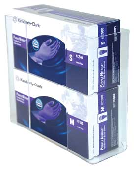 Acrylic Glove Box Holder Double