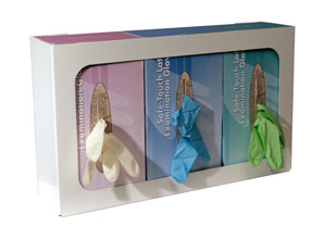 Powder Coat Glove Box Holder Triple
