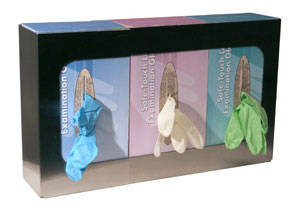 Stainless Steel Triple Glove Box Holder
