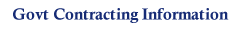 Government Contracting Information
