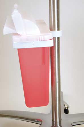 5 Qt sharps bracket with container