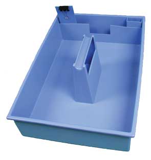blue phlebotomy tray