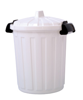 Waste Basket with Locking Handles for Mobile Workstations