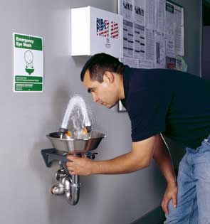 eye wash wall mount