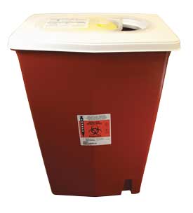 18 Gallon Sharps Container with Sliding Gasket