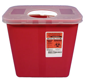 2 Gallon Red Sharps Container