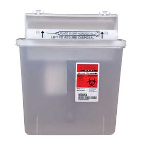 5 Quart Clear Sharps Container
