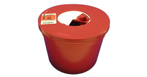 5 Qt Red Sharps Container Round