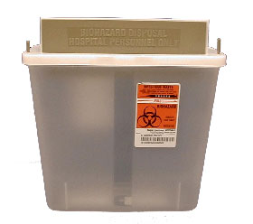 5 Quart Clear Sharps Container