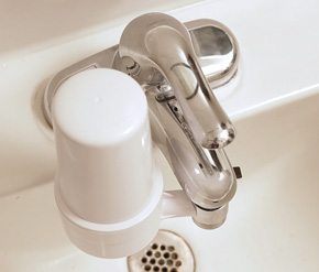 CleanSpray Faucet Filter System In Use