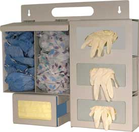 Triple Glove Box Protection Organizer with 2 Clear Bulk Bins