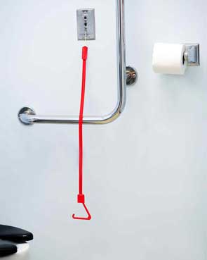 Sanipull Premium Nurse Call pull is ideal for near toilets and in showers
