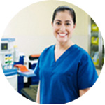Nursing Assistant Happy With Her Supplies