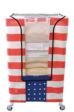 American Flag Designed Pillow Cart